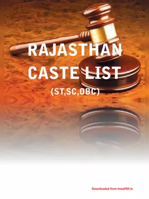 Rajasthan Caste List