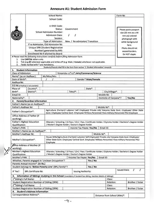 School Admission Form