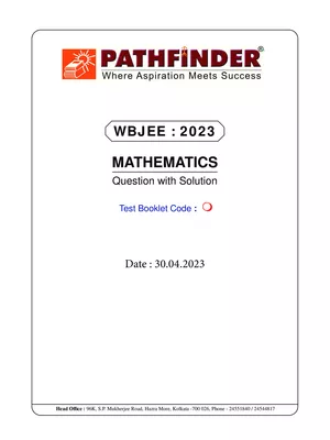 WBJEE 2023 Answer Key