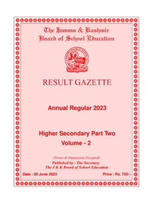 JKBOSE 12th Result 2023