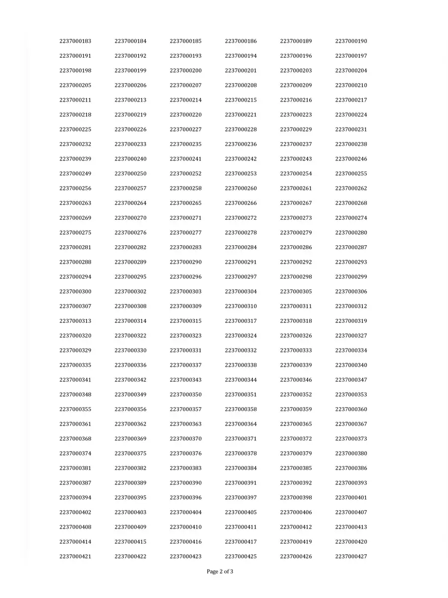 2nd Page of HSSC TGT Socio Economic List (HSSC TGT Result 2023) PDF