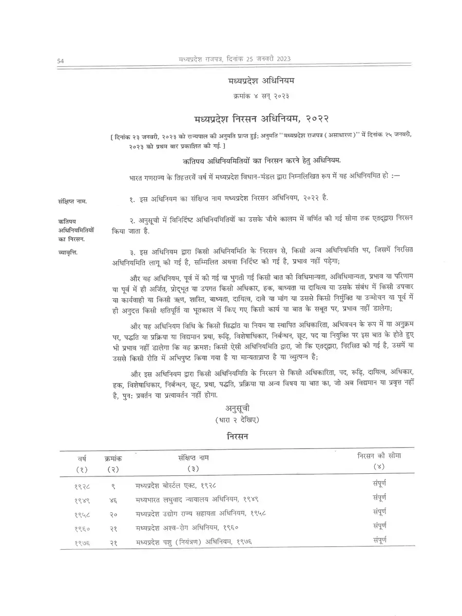 2nd Page of MP Ladli Act PDF