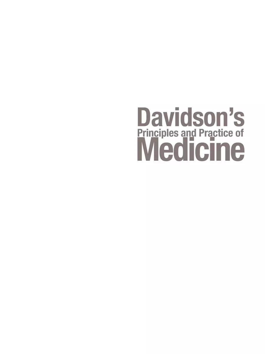 2nd Page of Davidson Medicine Book PDF