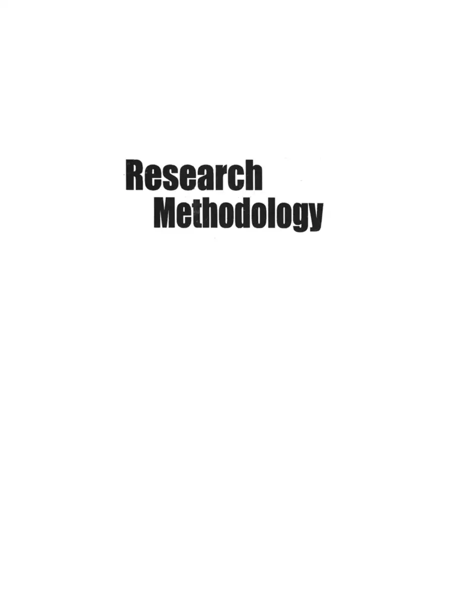 2nd Page of Research Methodology Book PDF
