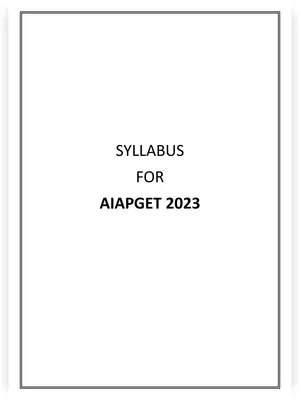 AIAPGET Syllabus 2024