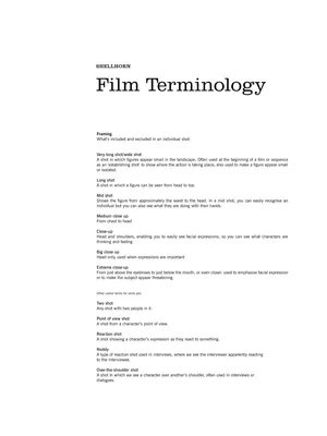 Film Terminology PDF