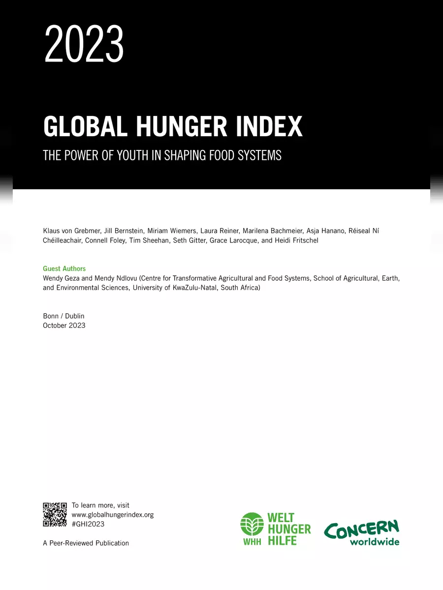 2nd Page of Global Hunger Index 2023 List PDF