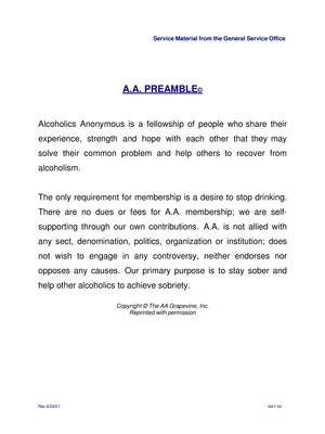 AA Preamble