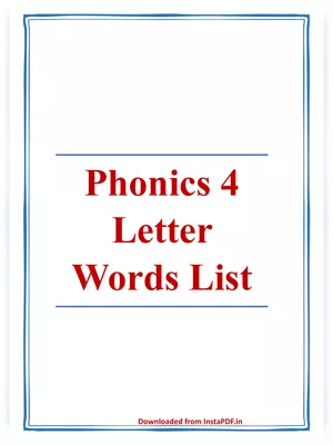 phonics sounds 4 letter words