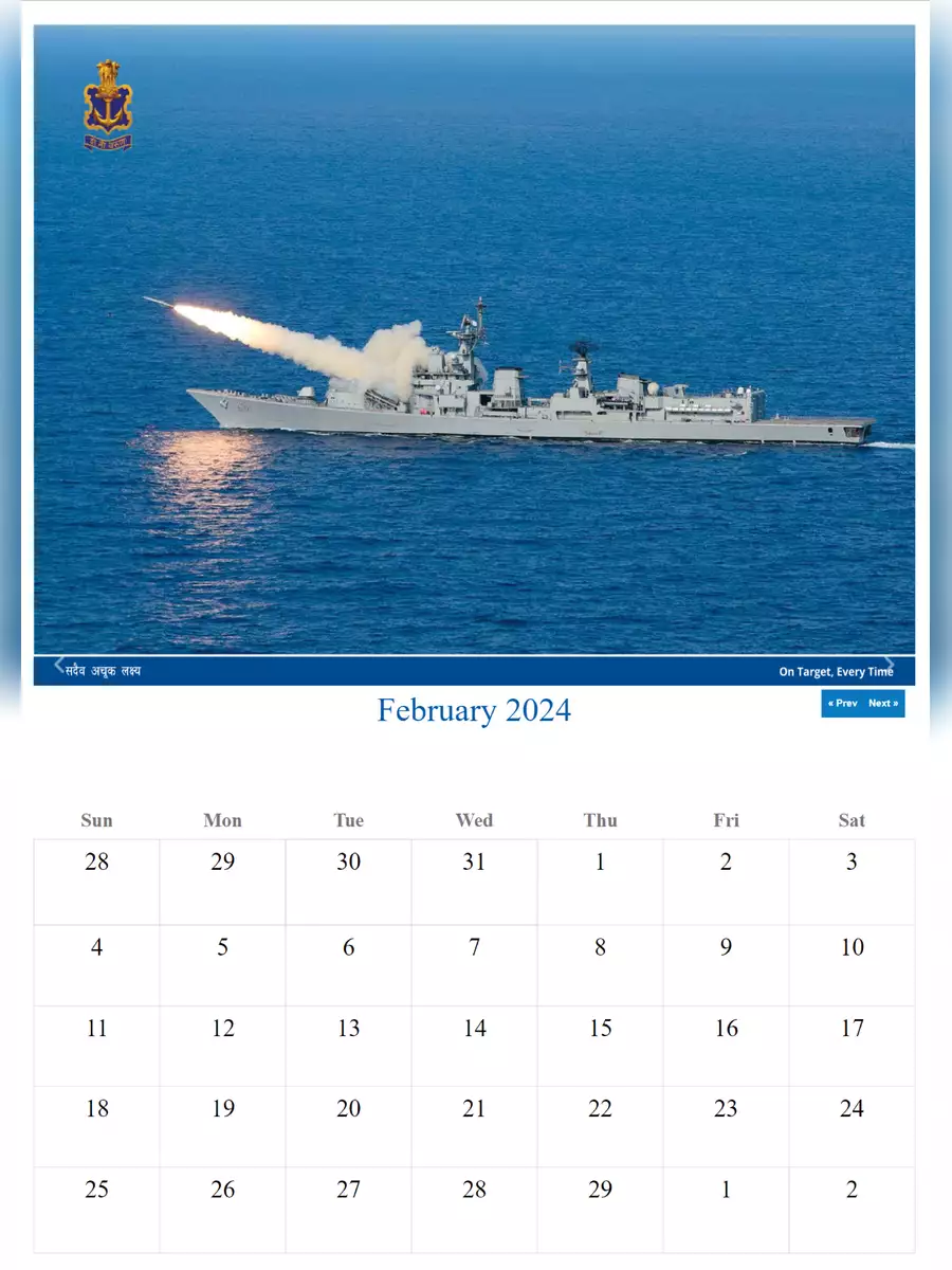 2nd Page of Navy Calendar 2024 PDF