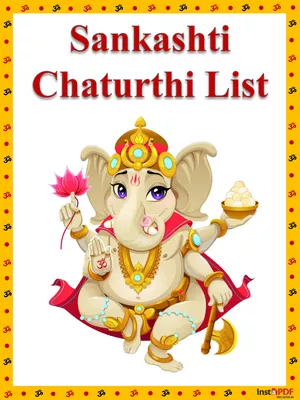 Sankashti Chaturthi 2025 List