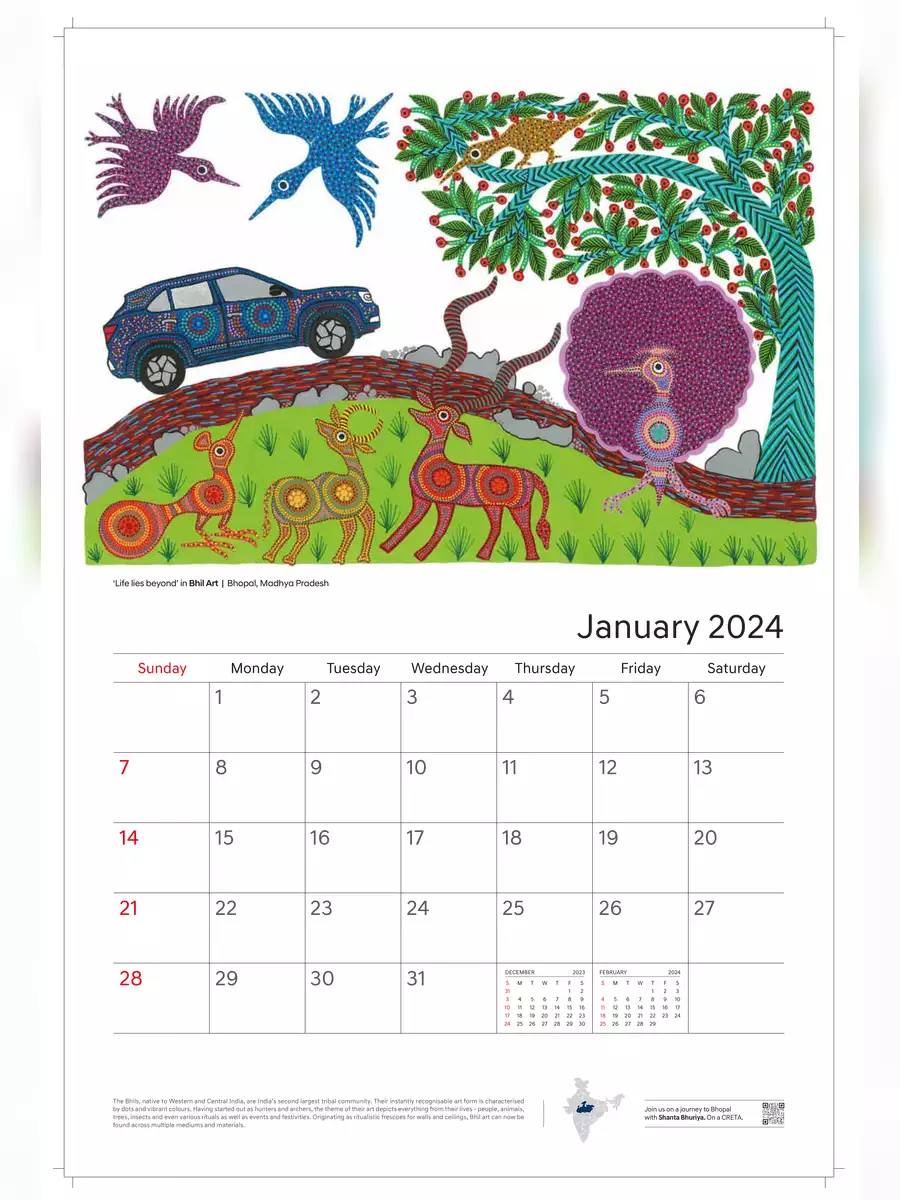 2nd Page of Hyundai India Calendar 2024 PDF