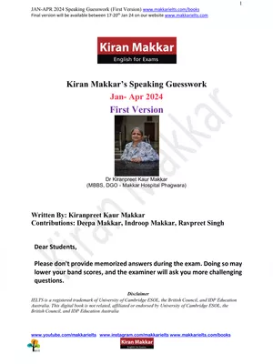 Makkar IELTS Speaking 2024