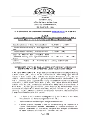 SSC GD Notification 2025