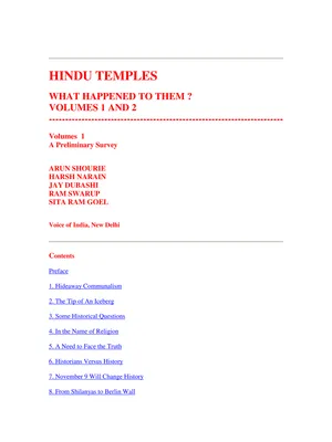 Hindu Temples What Happened to Them Vol 1 & Vol 2