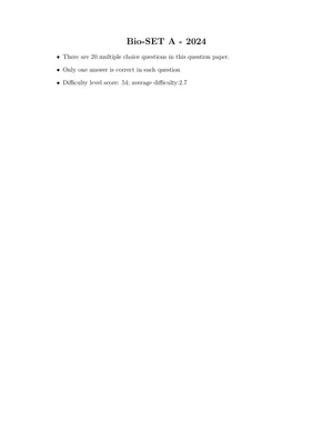 NEST 2024 Question Papers English
