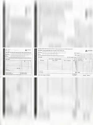 Axis Bank Cash Deposit Slip