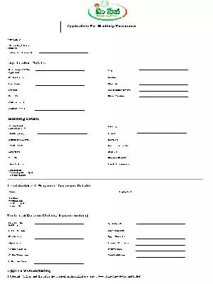 Building Permission Application Form