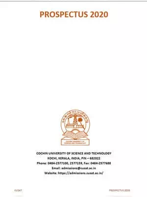 CUSAT Prospectus 2020