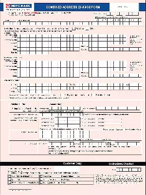 HDFC Address Change Form