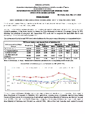 India Wholesale Price Index for April 2020