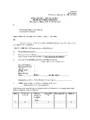 Jammu & Kashmir New Excise Control Code Number Obtaining Form