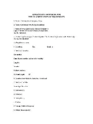 J&K Classification of House Boats Application Proforma