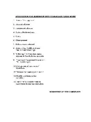 J&K Collegiate Girls Home Admission Application Form