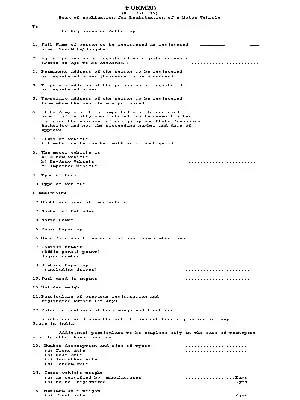 J&K Motor Vehicle Registration Application Form