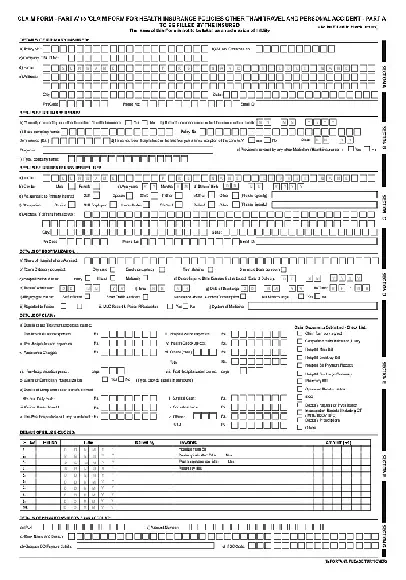 Raksha Claim Form Part A