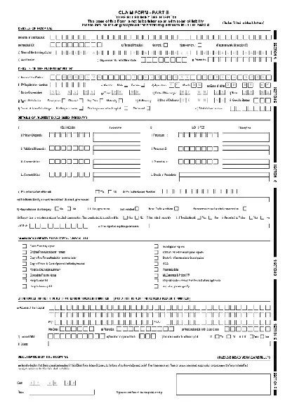 Raksha Claim Form Part B