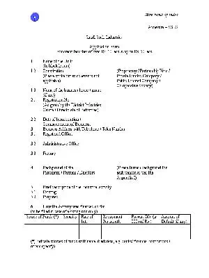 SBI Small Scale Industries Application Form for Credit Facilities Up to Rs. 50 Lacs