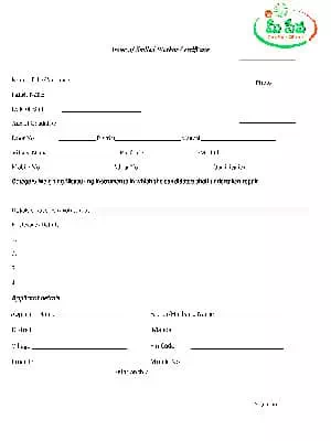 Skilled Worker Certificate Form