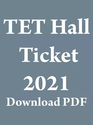 TET Hall Ticket 2021